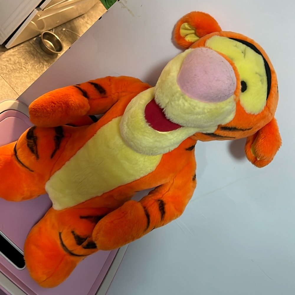 Large tigger stuffie standing